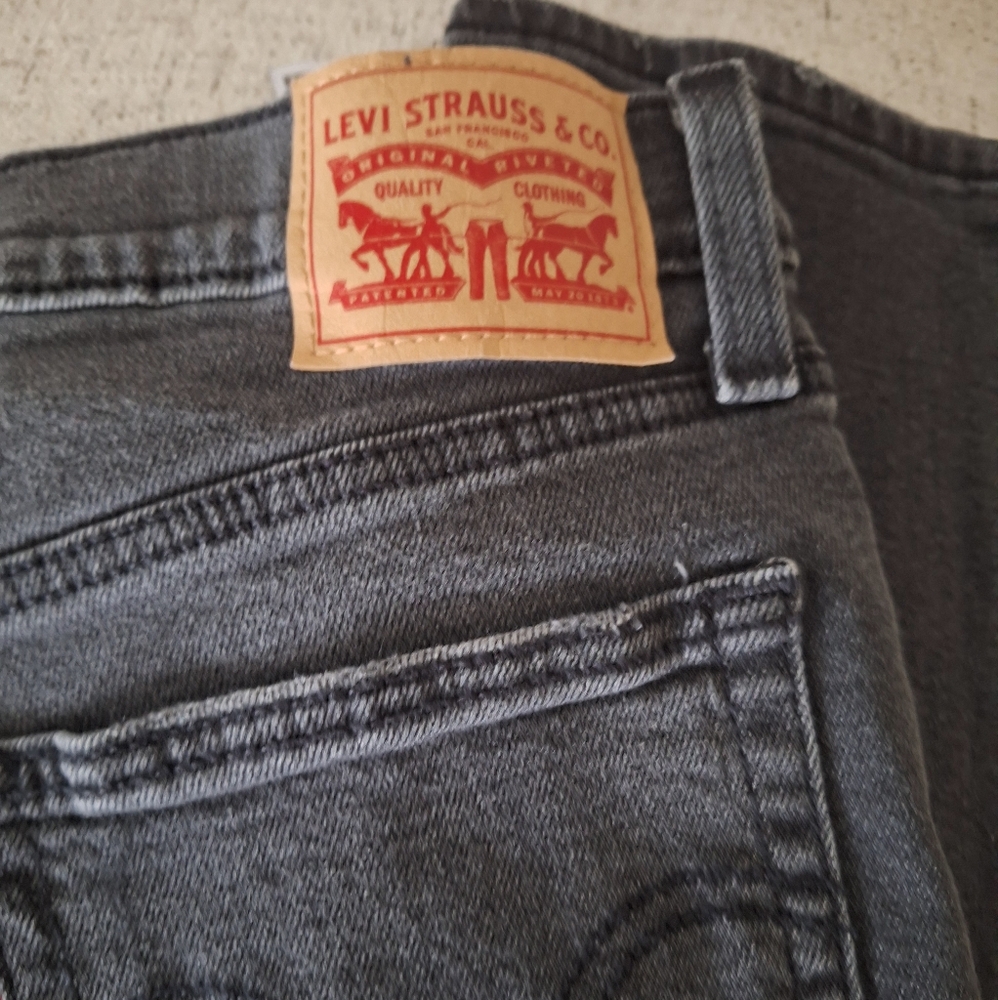 NWOT Levi Strauss & Co. Gray Jeans 32W 28L button fly Wedgie Straight Nwot